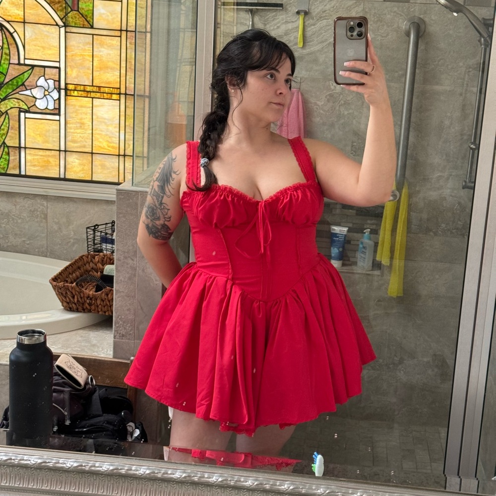 SHEIN Bold Scarlet Dress